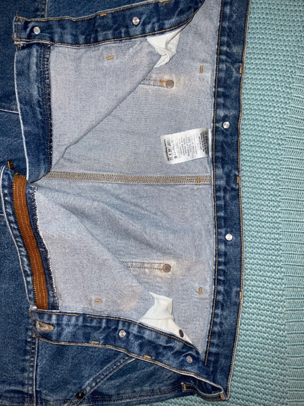 Vintage Carhartt-Double Front Denim Logger Jeans- B73-DST Dark Stone- (46x30) - Picture 12 of 16